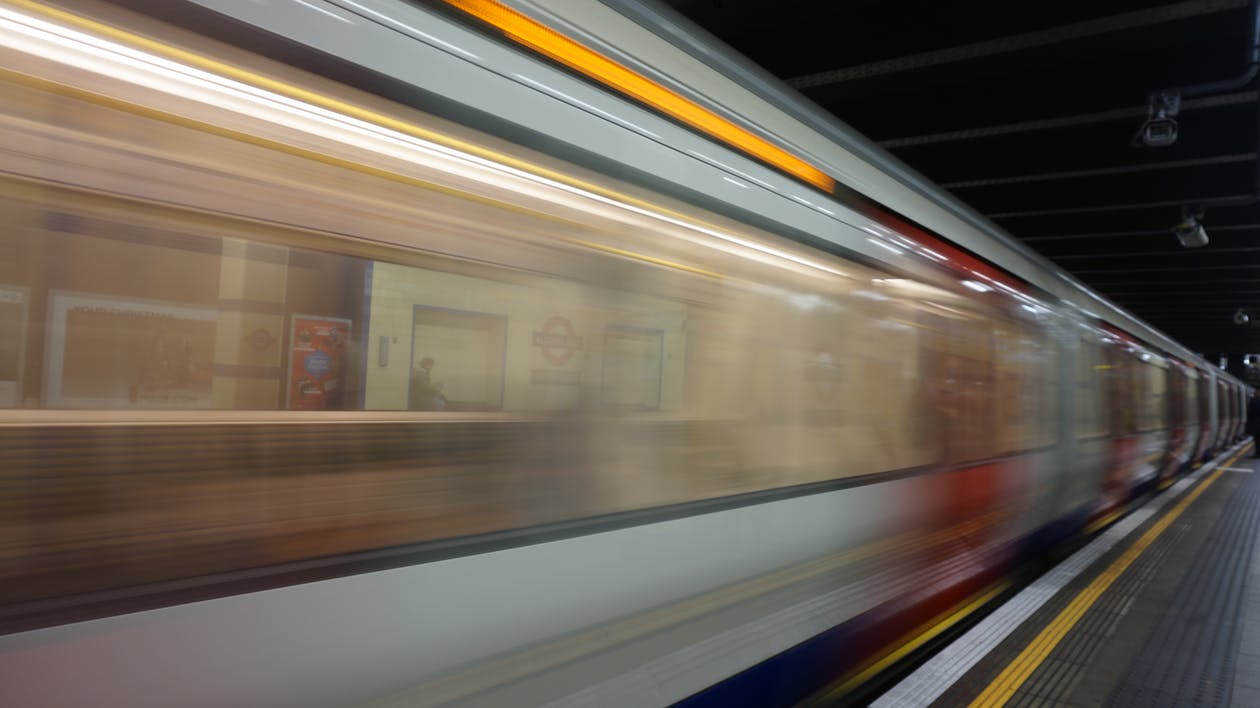 Blurrred Train image
